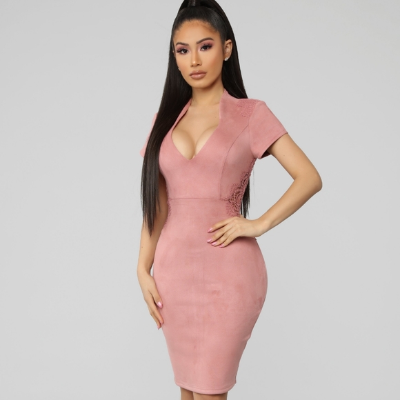 Fashion Nova Dresses & Skirts - Fashion Nova suede midi dress